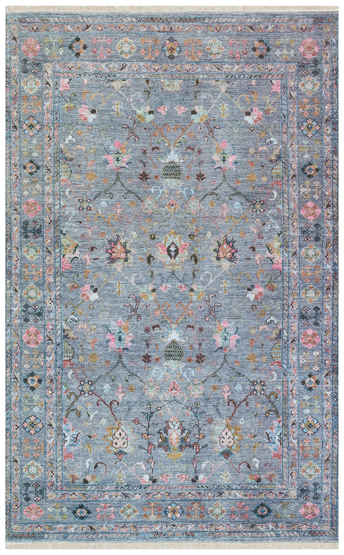 Vintage Kilim Rug – Blue Kilim Rug Washable Non Slip Flatweave Carpet