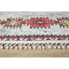 Geometric Area Rug – Cream Digital Print Carpet | Non Slip, Antibacterial Floor Rug