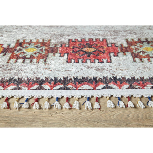 Geometric Area Rug – Cream Digital Print Carpet | Non Slip, Antibacterial Floor Rug