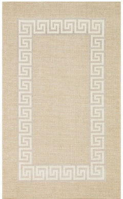 Cotton Kilim Rug – Beige Geometric Woven Flatweave Area Rug Non Slip