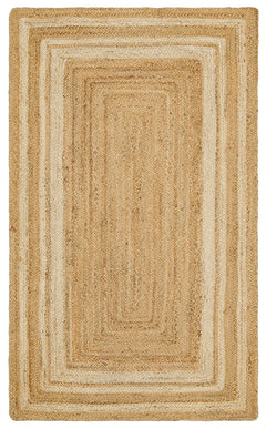Scharding Beige Modern Handmade Jute Rug