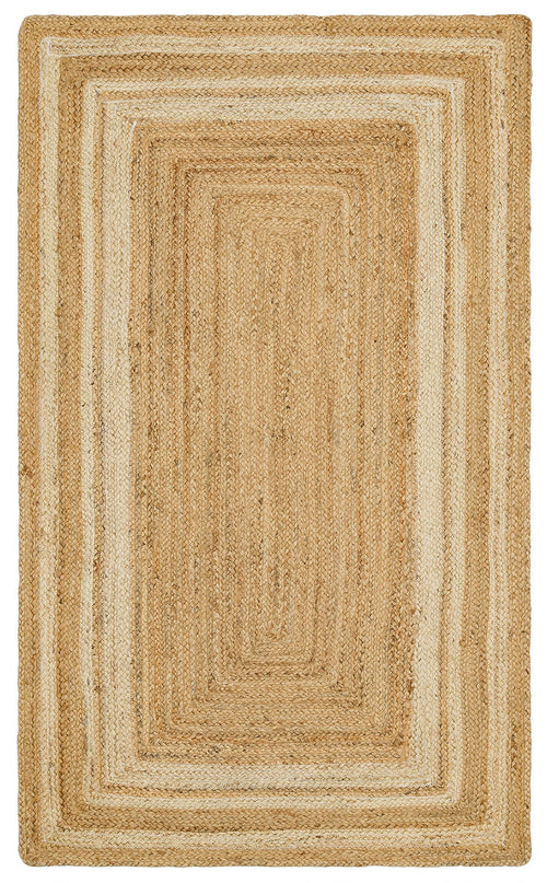 Scharding Beige Modern Handmade Jute Rug