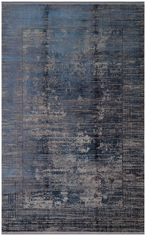 Modern Area Rug – Navy Blue Machine Made Rug With Soft Texture & Anti Slip