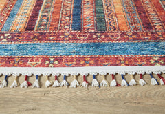 Red Striped Area Rug – Digital Print Carpet, Non Slip & Antibacterial Flooring