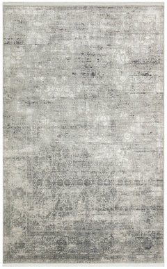 Vintage Area Rug – Grey Machine Made Rug | Soft Touch Carpet, Easy Clean