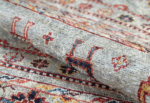 Digital Print Area Rug – Grey Classic Non Slip Antibacterial Carpet for Living Room