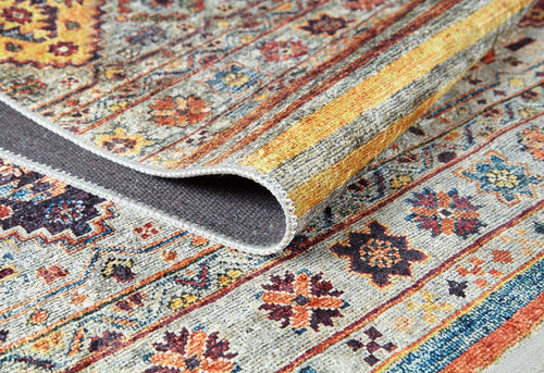 Mikstat Brown Geometric Digital Print Area Rug