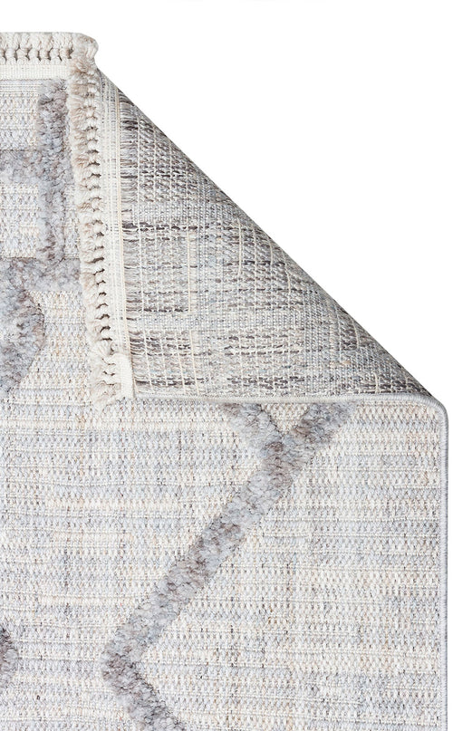 Scandinavian Area Rug – Grey Geometric Rug with Soft Textured Carpet