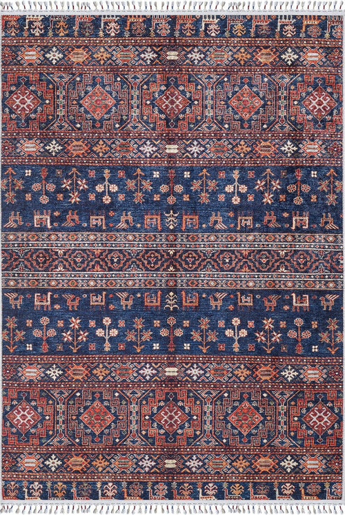 Geometric Area Rug – Non Slip Brown Digital Print Rug | Antibacterial Carpet