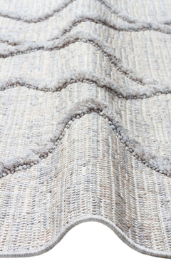 Scandinavian Area Rug – Grey Geometric Rug with Soft Textured Carpet