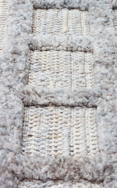 Scandinavian Area Rug – Grey Geometric Rug with Soft Textured Carpet