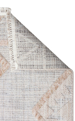 Scandinavian Area Rug – Grey Geometric Machine Made Flatweave Carpet