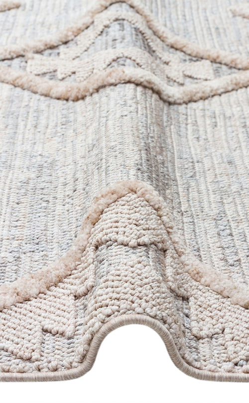 Scandinavian Area Rug – Grey Geometric Machine Made Flatweave Carpet