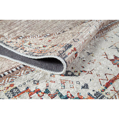 Geometric Area Rug - Cream Digital Print Non Slip Carpet for Living Room Decor