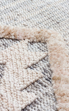 Scandinavian Area Rug – Grey Geometric Machine Made Flatweave Carpet