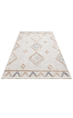 Scandinavian Area Rug – Grey Geometric Machine Made Flatweave Carpet
