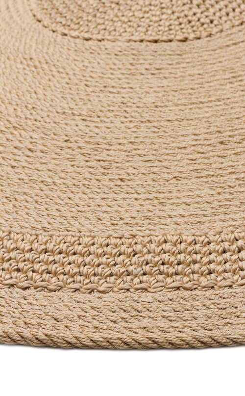 Round Jute Rug – Beige Geometric Knitted Jute Carpet with Soft Texture