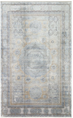 Boston Grey Classic Machine Made Area Rug
