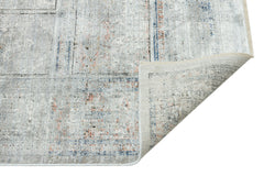 Bamboo Area Rug - Grey Frame Machine Made Non Slip Decorative Floor Carpet