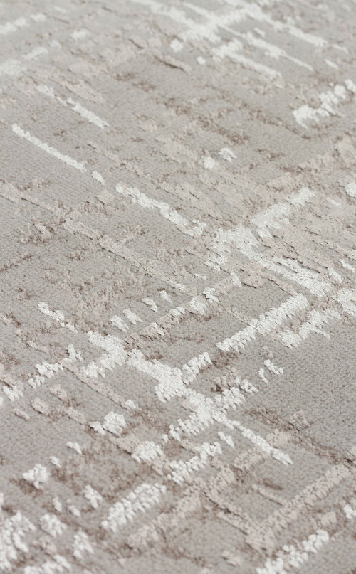 Modern Grey Area Rug – Machine Made Carpet | Washable Non Slip Soft Texture