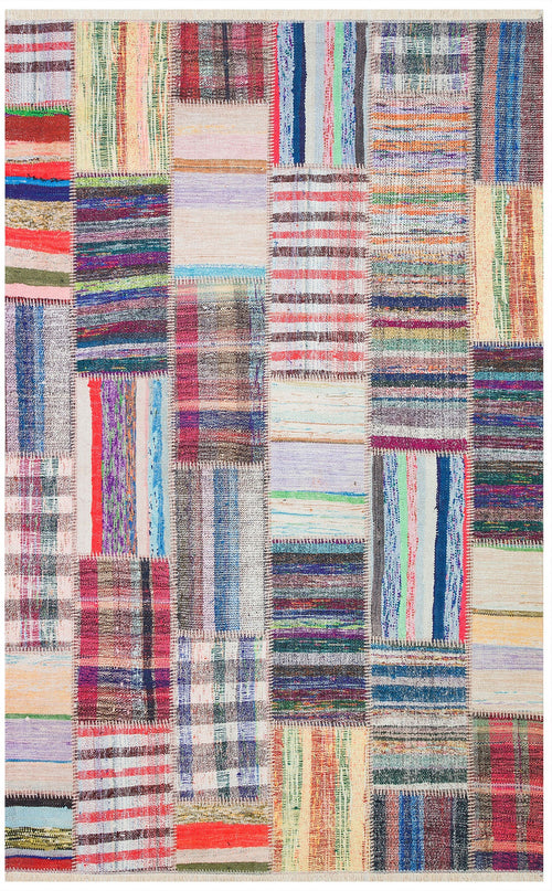 Patchwork Area Rug - Machine Made Rug with Soft Texture, Washable & Anti Slip