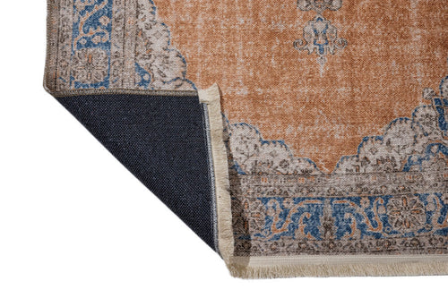 Classic Cotton Area Rug - Blue Digital Print Chenille Carpet for Living Room