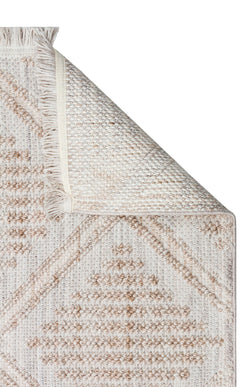 Grey Geometric Area Rug - Machine Made Rug | Modern Home Carpet Flatweave