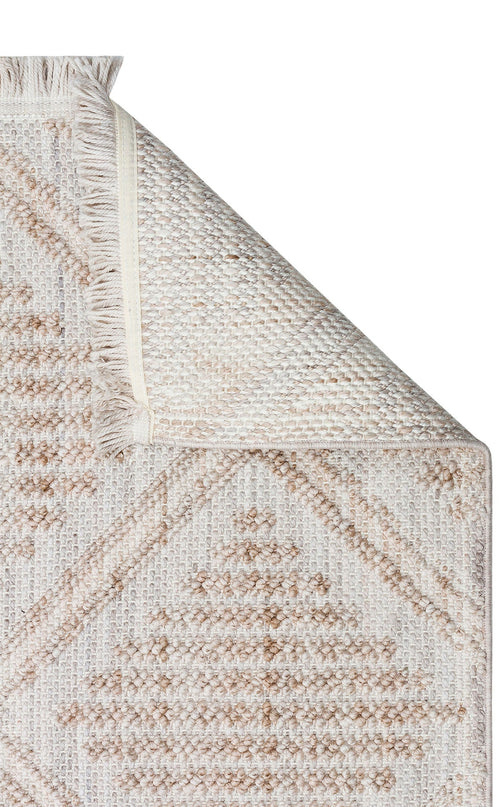 Grey Geometric Area Rug - Machine Made Rug | Modern Home Carpet Flatweave