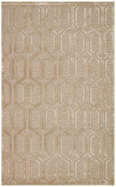 Geometric Wool Area Rug – Machine Made Brown Flatweave Carpet With Soft Texture