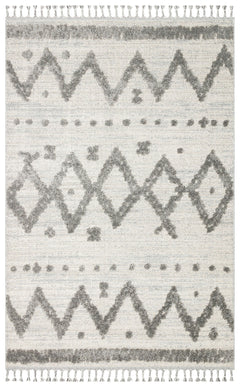 Geometric Area Rug – Machine Made Grey Rug with Soft Texture & Anti Slip