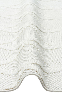 Cream Geometric Area Rug - Machine Made Rug With Soft Texture & Anti Slip