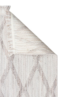 Grey Geometric Area Rug - Machine Made Carpet | Dustproof, Easy Clean, Antislip Flatweave