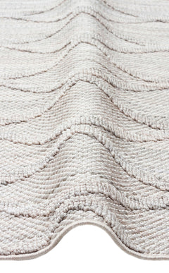 Machine Made Area Rug - Grey Geometric Flatweave Carpet | Dustproof, Easy Clean