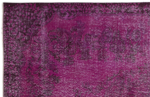 Atina Pink Vintage Wool Handmade Area Rug 5'8" x 9'1"