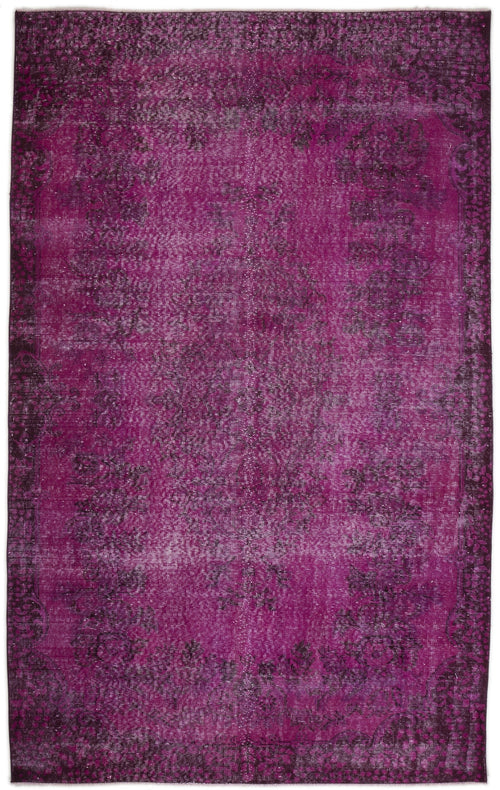 Atina Pink Vintage Wool Handmade Area Rug 5'8" x 9'1"