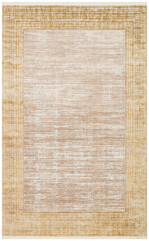Classic Beige Area Rug – Overdyed Textured Carpet | Machine Made Rug, Soft Texture