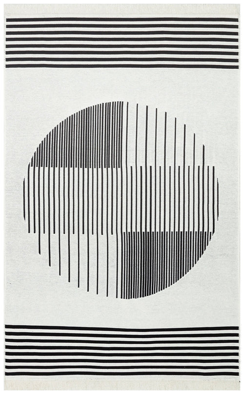 Reichenau White Geometric Cotton Kilim