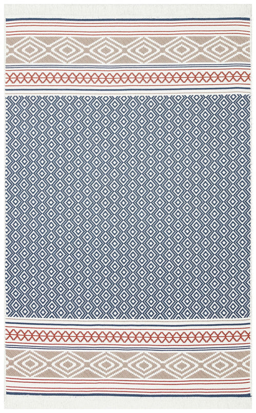 Cotton Kilim Rug - Geometric Modern Woven Double Sided Washable Area Rug