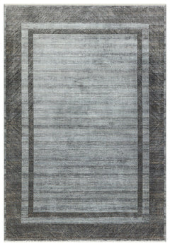 Bamboo Area Rug – Machine Made Grey Frame Rug for Living Room & Kitchen Floors