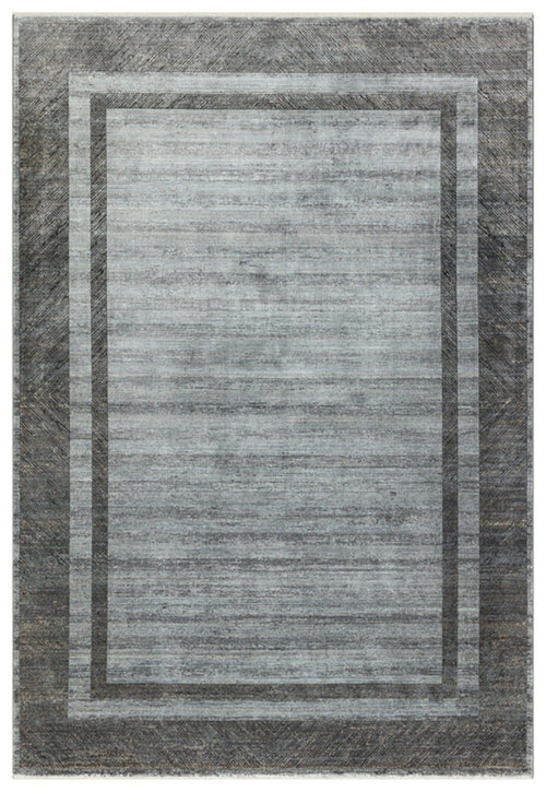 Bamboo Area Rug – Machine Made Grey Frame Rug for Living Room & Kitchen Floors