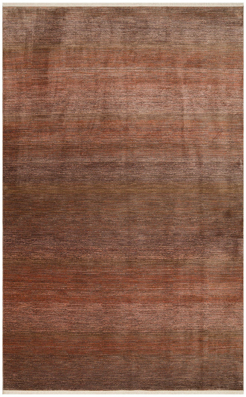 Modern Machine Made Rug – Brown Area Rug With Non Slip Flatweave Texture