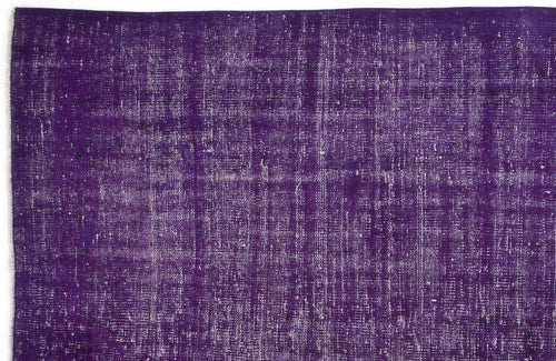 Atina Purple Vintage Wool Handmade Area Rug 5'11" x 9'3"