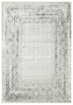 Cream Bamboo Area Rug – Machine Made Washable Anti Slip Floor Carpet for Living Room