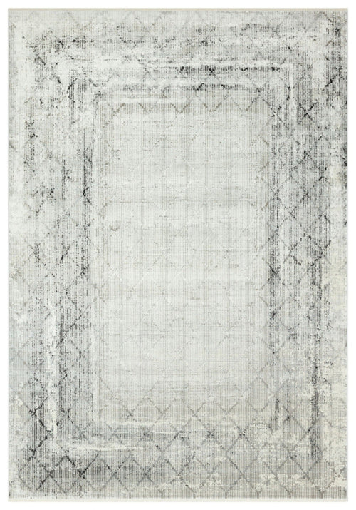 Cream Bamboo Area Rug – Machine Made Washable Anti Slip Floor Carpet for Living Room