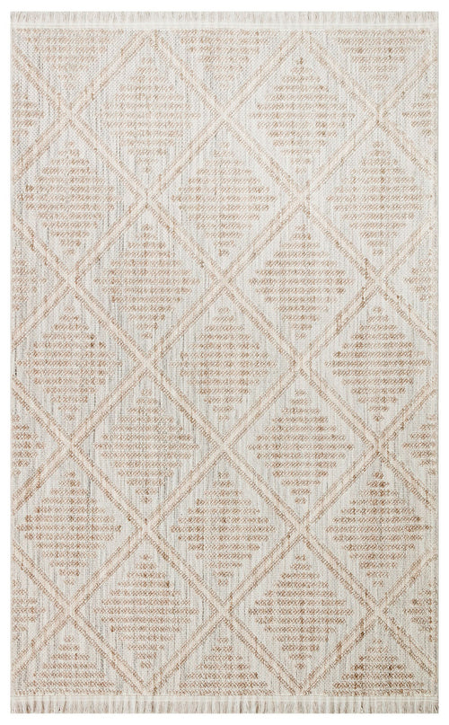 Grey Geometric Area Rug - Machine Made Rug | Modern Home Carpet Flatweave