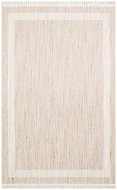 Creamsmunster Beige Frame Machine Made Area Rug