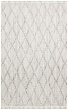 Grey Geometric Area Rug - Machine Made Carpet | Dustproof, Easy Clean, Antislip Flatweave