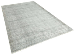 Modern Bamboo Area Rug – Machine Made Cream Rug for Living Room Heating