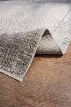 Modern Bamboo Area Rug – Machine Made Cream Rug for Living Room Heating