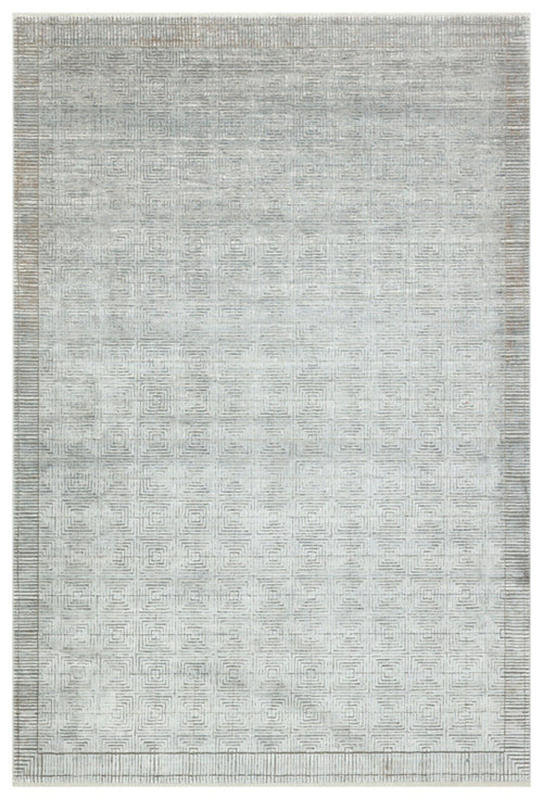 Modern Bamboo Area Rug – Machine Made Cream Rug for Living Room Heating